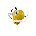 Chinese high quality painted colored garden modern art sculpture custom animal life size cartoon fiberglass bee statue